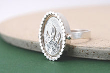 Load image into Gallery viewer, PHOENIX & FIRE Spinning Ring / Resilience and Renewal / thaumatrope ring - Sterling Silver 925