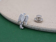 Load image into Gallery viewer, PHOENIX & FIRE Double Brooch and Chain Set / Resilience and Renewal / Sterling Silver 925