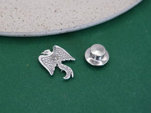 Load image into Gallery viewer, PHOENIX & FIRE Double Brooch and Chain Set / Resilience and Renewal / Sterling Silver 925