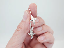 Load image into Gallery viewer, MOON & STAR Drop Earrings / Sterling Silver 925