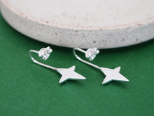 Load image into Gallery viewer, MOON & STAR Drop Earrings / Sterling Silver 925