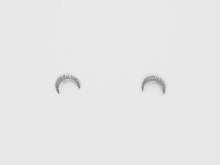 Load image into Gallery viewer, MOON Studs Earrings / crescent moon in Sterling Silver 925