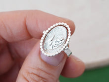 Load image into Gallery viewer, HUMMINGBIRD & HAND Spinning Ring / Strenght and Freedom - Sterling Silver 925