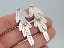 Load image into Gallery viewer, PARAKEET FLIGHT Dangle Earrings / Sterling Silver 925