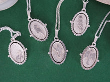 Load image into Gallery viewer, PHOENIX & FIRE Spinning Necklace / Resilience and Renewal / thaumatrope necklace in Sterling Silver 925