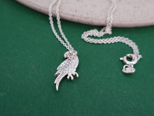 Load image into Gallery viewer, PARROT Pendant / Joy and Life / lovebird, parakeet - Sterling Silver 925