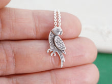 Load image into Gallery viewer, PARROT Pendant / Joy and Life / lovebird, parakeet - Sterling Silver 925