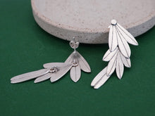 Load image into Gallery viewer, PARAKEET FLIGHT Dangle Earrings / Sterling Silver 925