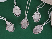 Load image into Gallery viewer, PHOENIX & FIRE Spinning Necklace / Resilience and Renewal / thaumatrope necklace in Sterling Silver 925