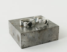 Load image into Gallery viewer, UNDER THIS MOON FAMILY RING / multiple custom moon phases ring in sterling silver