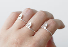 Load image into Gallery viewer, TINY AMSTERDAM / miniature dutch house ring in sterling silver