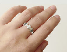 Load image into Gallery viewer, UNDER THIS MOON FAMILY RING / multiple custom moon phases ring in sterling silver