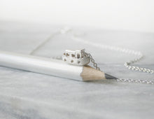 Load image into Gallery viewer, GEZELLIG - COZY / miniature amsterdam boathouse pendant in sterling silver