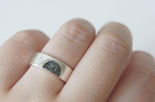 Load image into Gallery viewer, UNDER THIS MOON RING SET / custom moon phase wedding band set in sterling silver