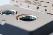 Load image into Gallery viewer, UNDER THIS MOON RING SET / custom moon phase wedding band set in sterling silver