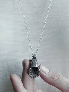 DIGITALIS / foxglove pendant in sterling silver