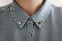 Load image into Gallery viewer, UNDER THIS MOON / personalised moon phase brooch in sterling silver