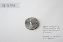 Load image into Gallery viewer, UNDER THIS MOON / personalised moon phase brooch in sterling silver