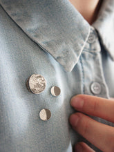 Load image into Gallery viewer, UNDER THIS MOON / personalised moon phase brooch in sterling silver