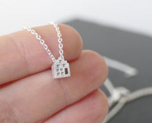 Load image into Gallery viewer, BLIJ - HAPPY / miniature dutch house necklace in sterling silver