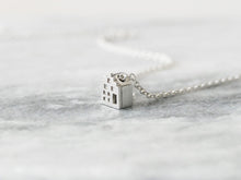 Load image into Gallery viewer, BLIJ - HAPPY / miniature dutch house necklace in sterling silver