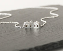 Load image into Gallery viewer, TINY AMSTERDAM NECKLACE / multiple dutch houses necklace in sterling silver