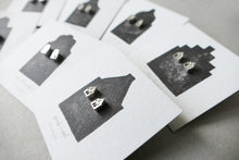 Load image into Gallery viewer, TINY AMSTERDAM EARRINGS / miniature dutch house stud earrings in sterling silver