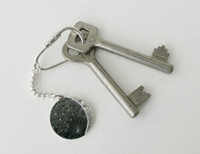 Load image into Gallery viewer, UNDER THIS MOON / custom moon phase keychain in sterling silver