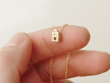 Load image into Gallery viewer, TINY AMSTERDAM 14k GOLD NECKLACE - miniature dutch house in solid 14k gold (585)