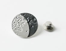 Load image into Gallery viewer, UNDER THIS MOON / personalised SUPERMOON moon phase brooch in sterling silver