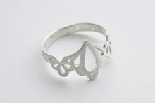 Load image into Gallery viewer, LINGERIE RING 002 / hand-pierced ring in sterling silver