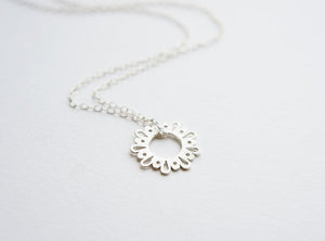 LINGERIE TINY CUTE PENDANT / hand-pierced necklace in sterling silver