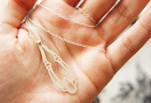 Load image into Gallery viewer, LINGERIE ELONGATED PENDANT / hand-pierced necklace in sterling silver