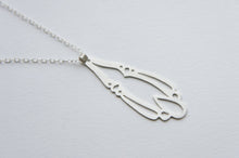 Load image into Gallery viewer, LINGERIE ELONGATED PENDANT / hand-pierced necklace in sterling silver