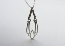 Load image into Gallery viewer, LINGERIE ELONGATED PENDANT / hand-pierced necklace in sterling silver