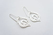 Load image into Gallery viewer, LINGERIE PENDELOQUE EARRINGS / hand-pierced earrings in sterling silver