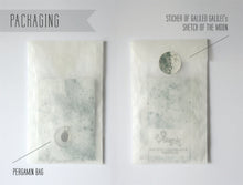 Load image into Gallery viewer, UNDER THIS MOON / personalised moon phase necklace in sterling silver & natural silk