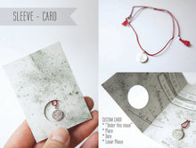 Load image into Gallery viewer, UNDER THIS MOON / custom moon phase bracelet in sterling silver & silk