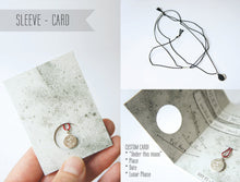 Load image into Gallery viewer, UNDER THIS MOON / personalised moon phase necklace in sterling silver & natural silk