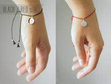 Load image into Gallery viewer, UNDER THIS MOON / custom moon phase bracelet in sterling silver & silk