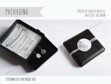 Load image into Gallery viewer, UNDER THIS MOON / personalised moon phase hook earrings in sterling silver