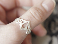 Load image into Gallery viewer, LINGERIE RING 002 / hand-pierced ring in sterling silver