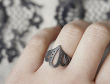 Load image into Gallery viewer, LINGERIE RING 004 / hand-pierced ring in sterling silver