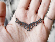 Load image into Gallery viewer, LINGERIE SWEETHEART / hand-pierced necklace in sterling silver