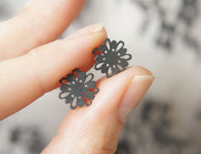 Load image into Gallery viewer, LINGERIE MINI STUDS / hand-pierced studs in sterling silver