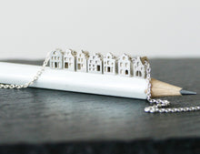 Load image into Gallery viewer, TINY AMSTERDAM NECKLACE / multiple dutch houses necklace in sterling silver