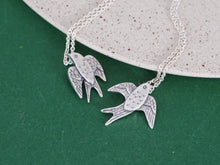 Load image into Gallery viewer, SWALLOW Pendants / Love and Hope / long distance love, fidelity, personalized engraving - 925 Silver