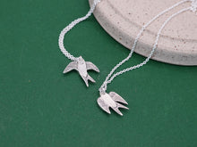 Load image into Gallery viewer, SWALLOW Pendants / Love and Hope / long distance love, fidelity, personalized engraving - 925 Silver