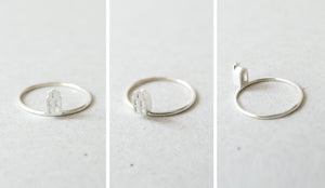 TINY AMSTERDAM / miniature dutch house ring in sterling silver