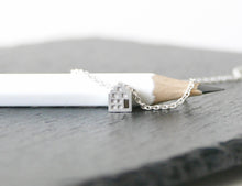 Load image into Gallery viewer, BLIJ - HAPPY / miniature dutch house necklace in sterling silver